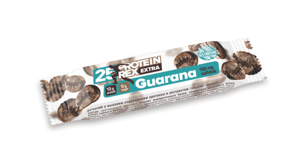 Протеиновый батончик «ProteinRex» EXTRA (25%) с экстрактом гуараны «Мокко» без сахара