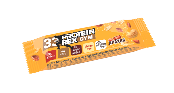 Протеиновый батончик «ProteinRex» LOW CARB (33%) «Арахис» (неглазированный) без сахара
